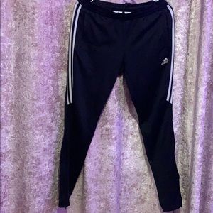 Black and white adidas pants Size M